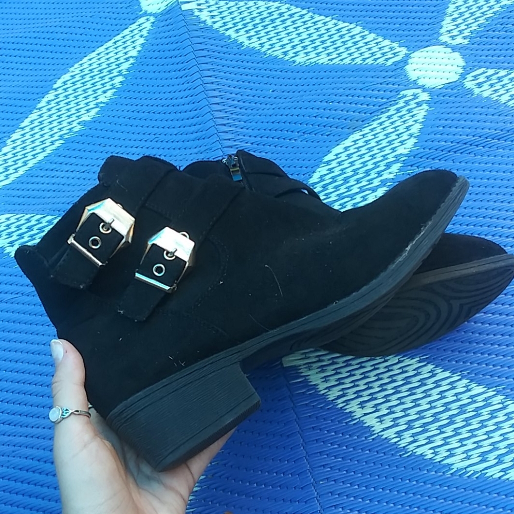 Belladia black suede sandy boot - Picture 5 of 6